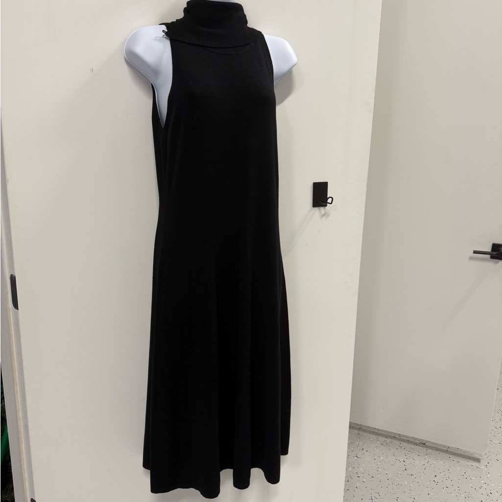 Zara Black Turtleneck Midi Dress